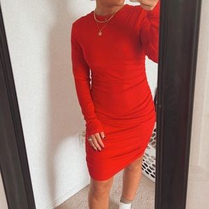 Tight red dress